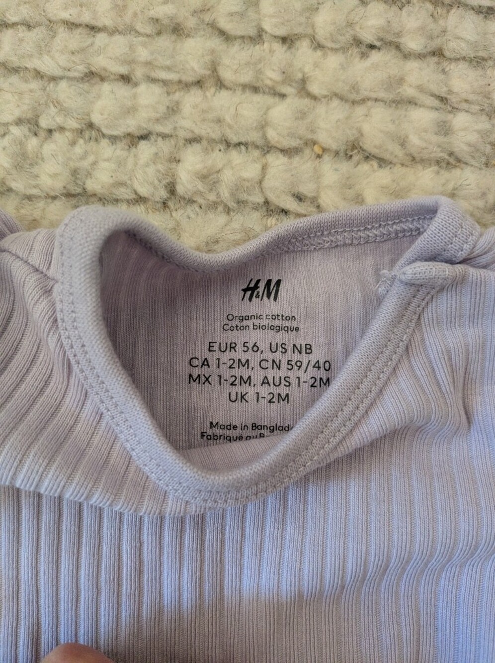 H&M Lilac Ribbed Set with Ruffle Shoulders - Picture 3 of 5